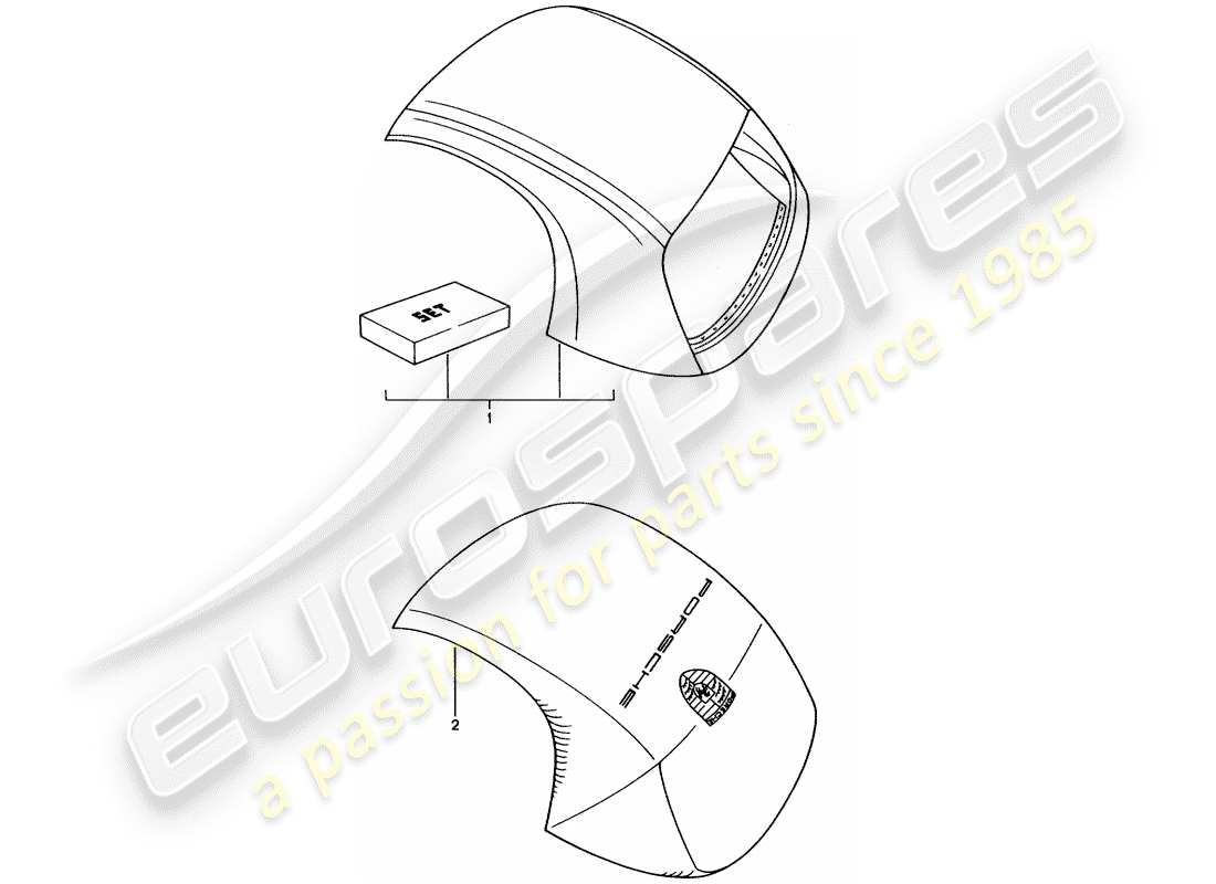 porsche 2011 (tequipment) hardtop parts diagram
