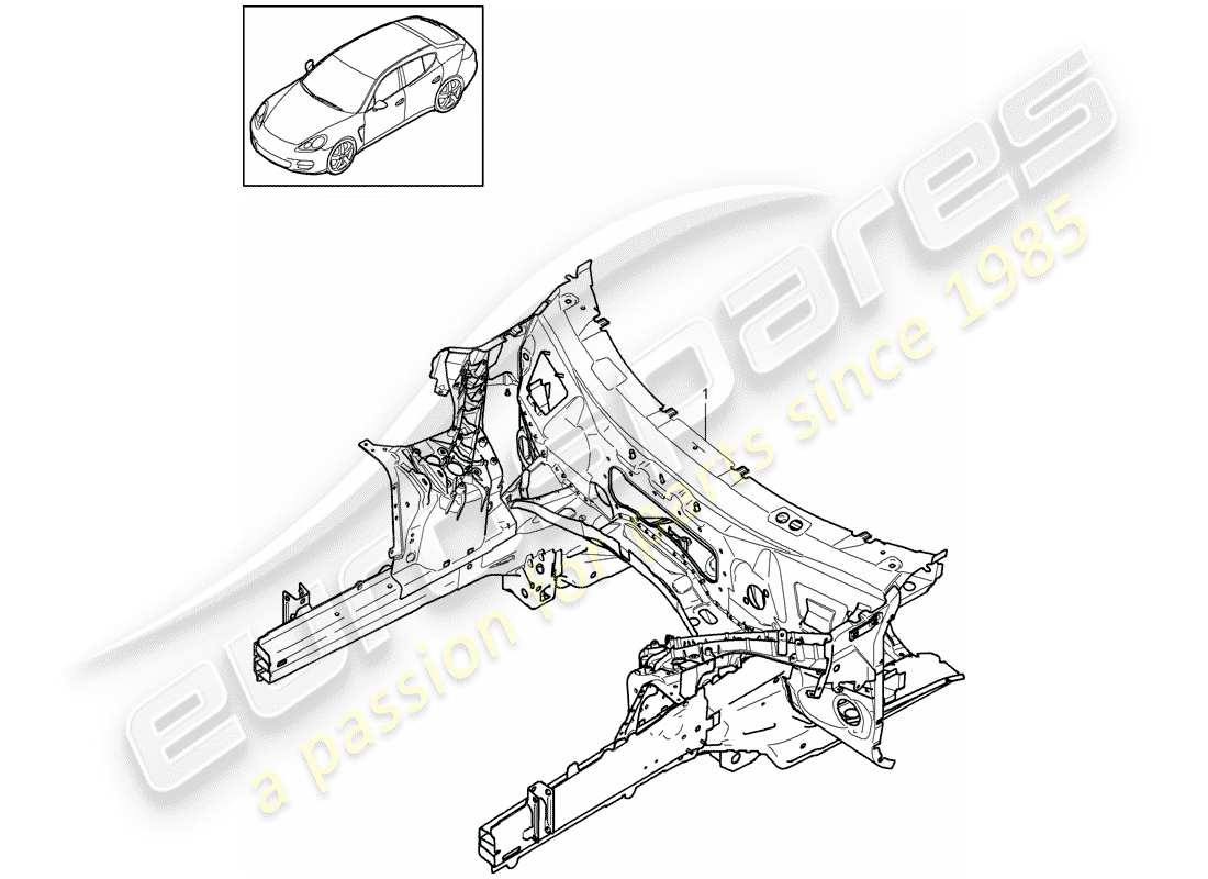 porsche 2011 (panamera 970) front end part diagram