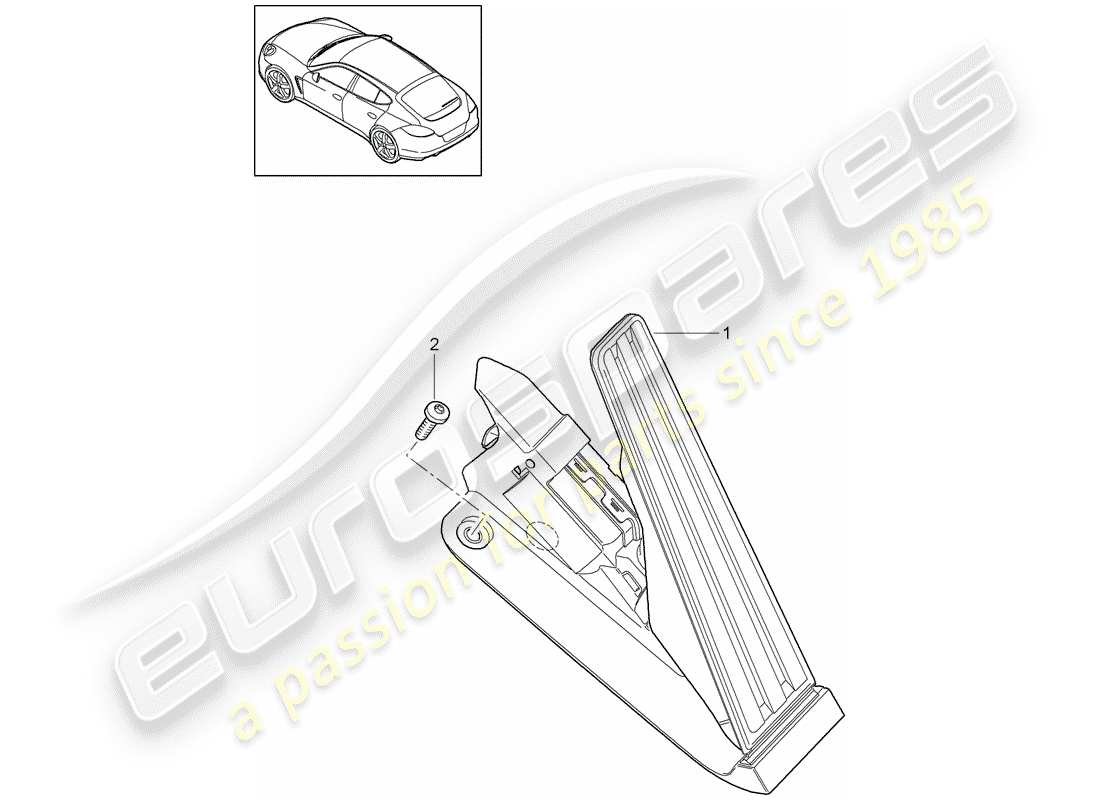 porsche 2014 (panamera 970) accelerator pedal throttle control part diagram