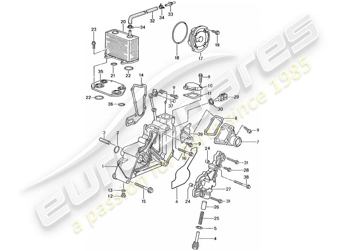 porsche 2001 (986 boxster) oil pump parts diagram