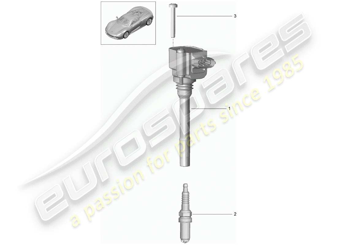 porsche 2015 (918 spyder) ignition system parts diagram