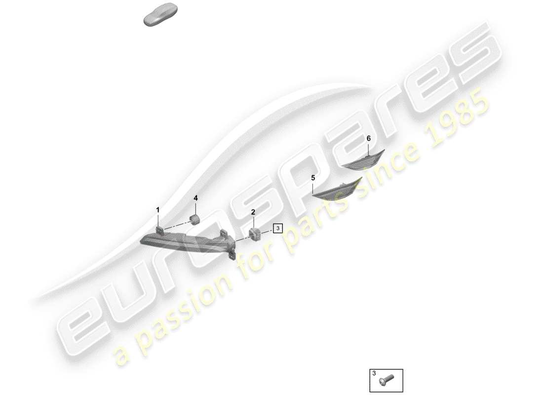 porsche 2020 (718 boxster spyder) turn signal repeater side marker light parts diagram