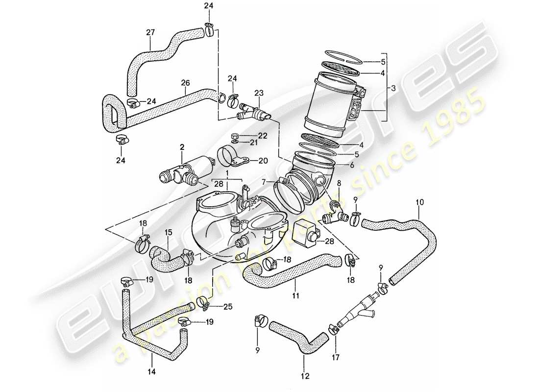 porsche 1988 (928) lh-jetronic - 1 parts diagram