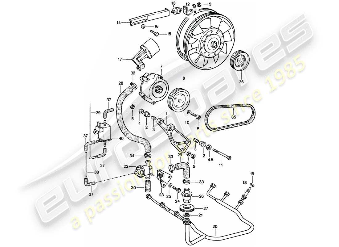 porsche 1986 (911) air injection part diagram