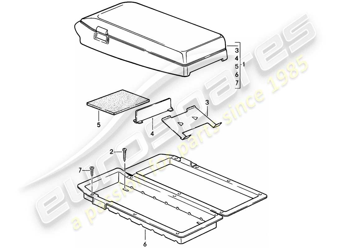 porsche 1982 (944) cassette holder parts diagram