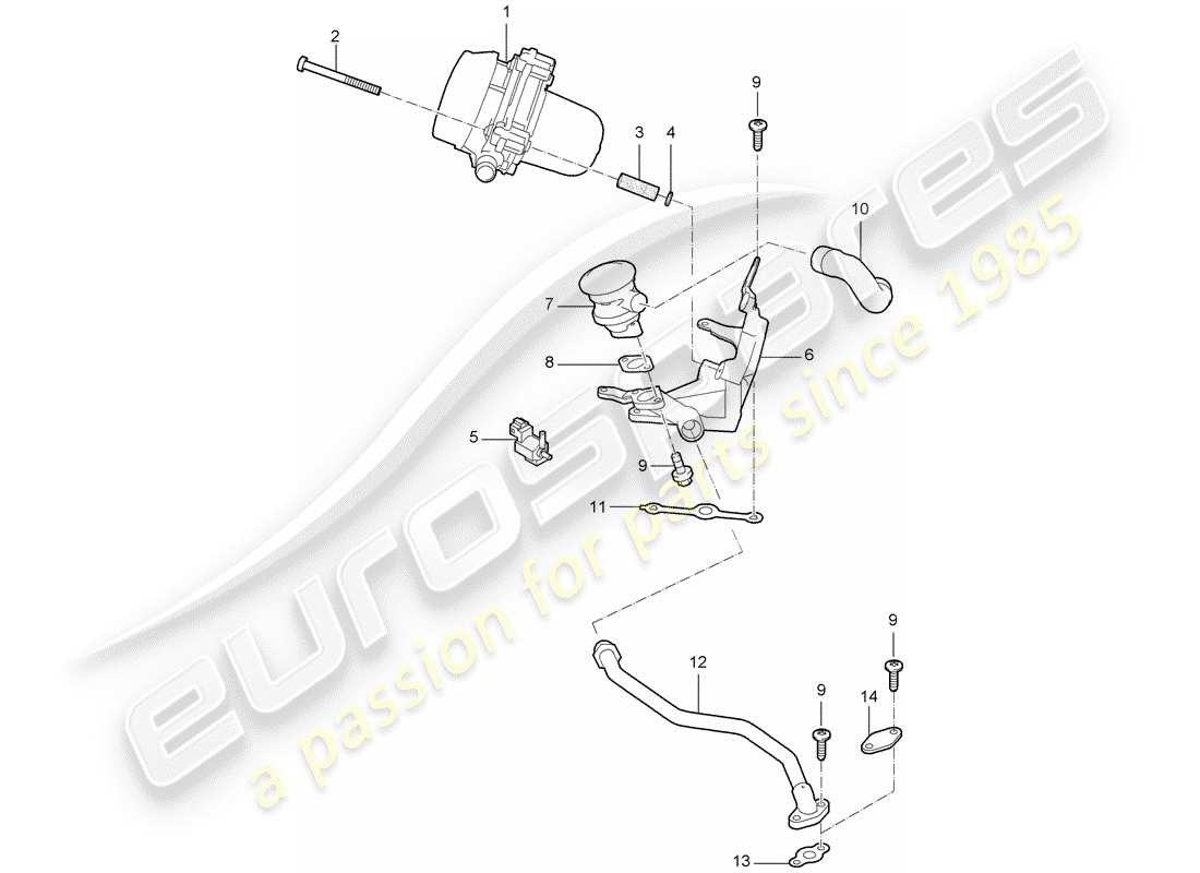 porsche 2006 (987 cayman) ventilation component part diagram