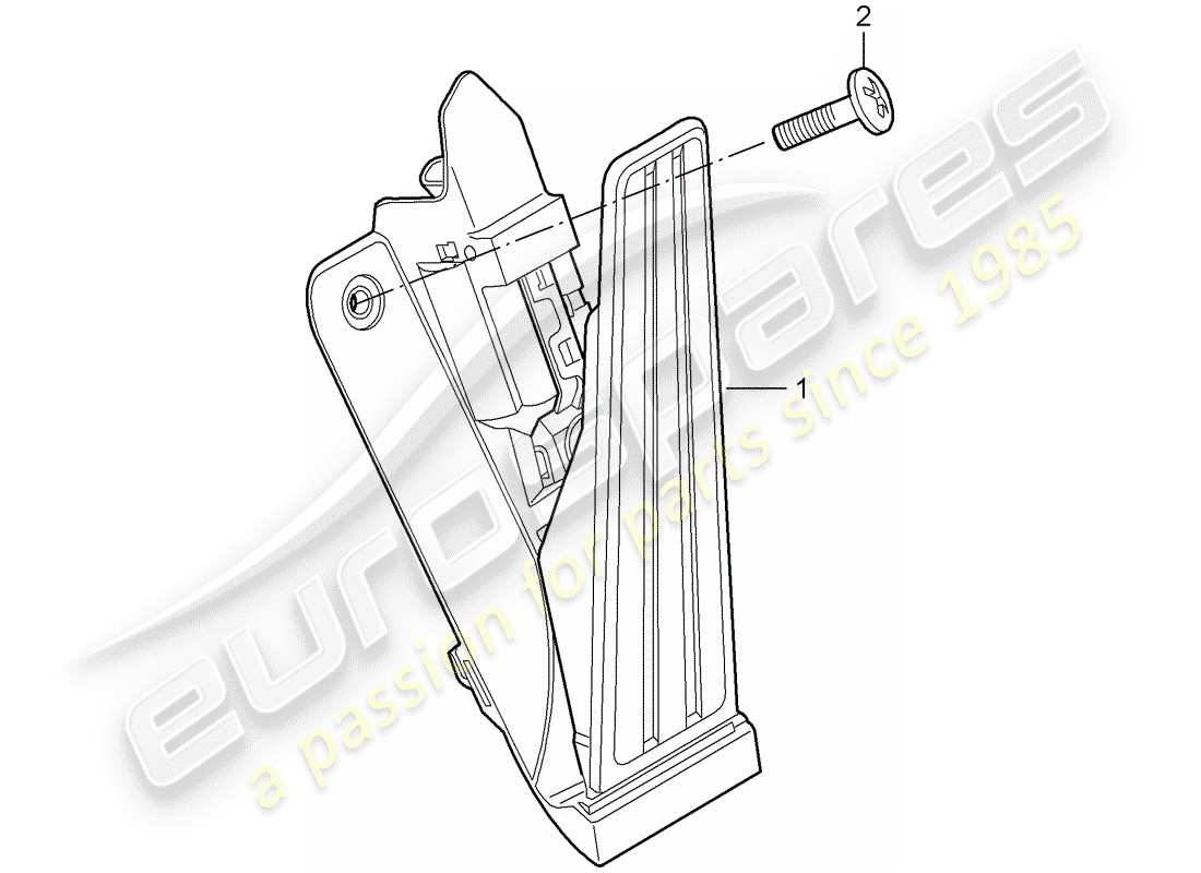 porsche 2008 (987 cayman) accelerator pedal part diagram