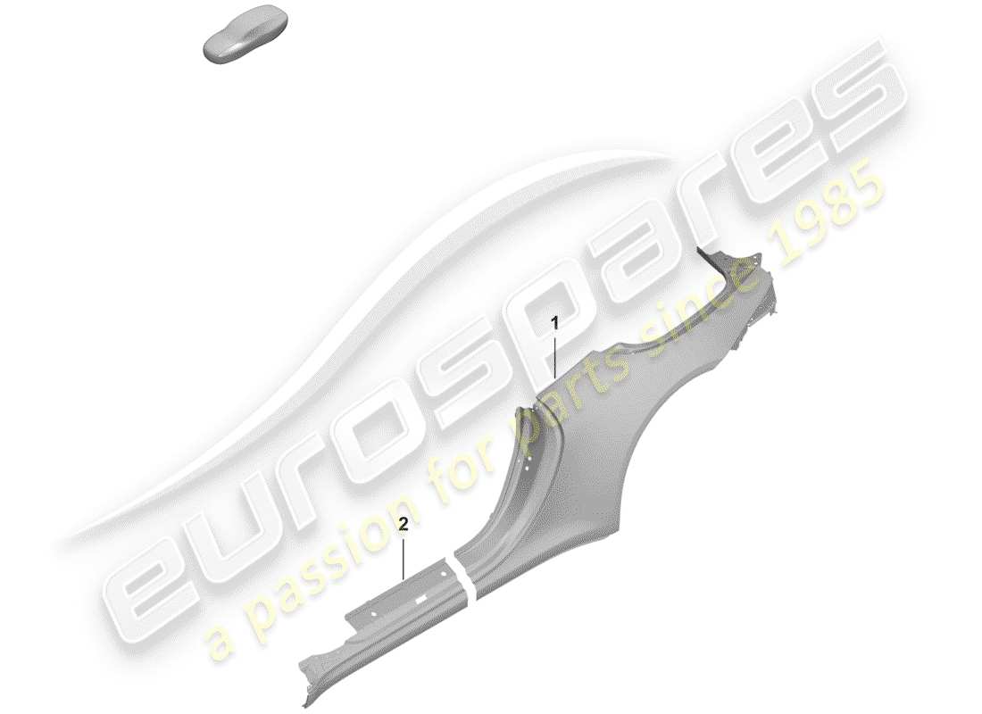 porsche 2020 (992-1) side part cabriolet parts diagram