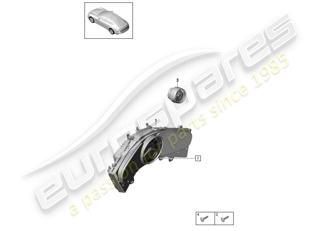porsche 2018 (panamera 971-1) combi-instrument exclusive stopwatch fittings d - 24.06.2019>> part diagram