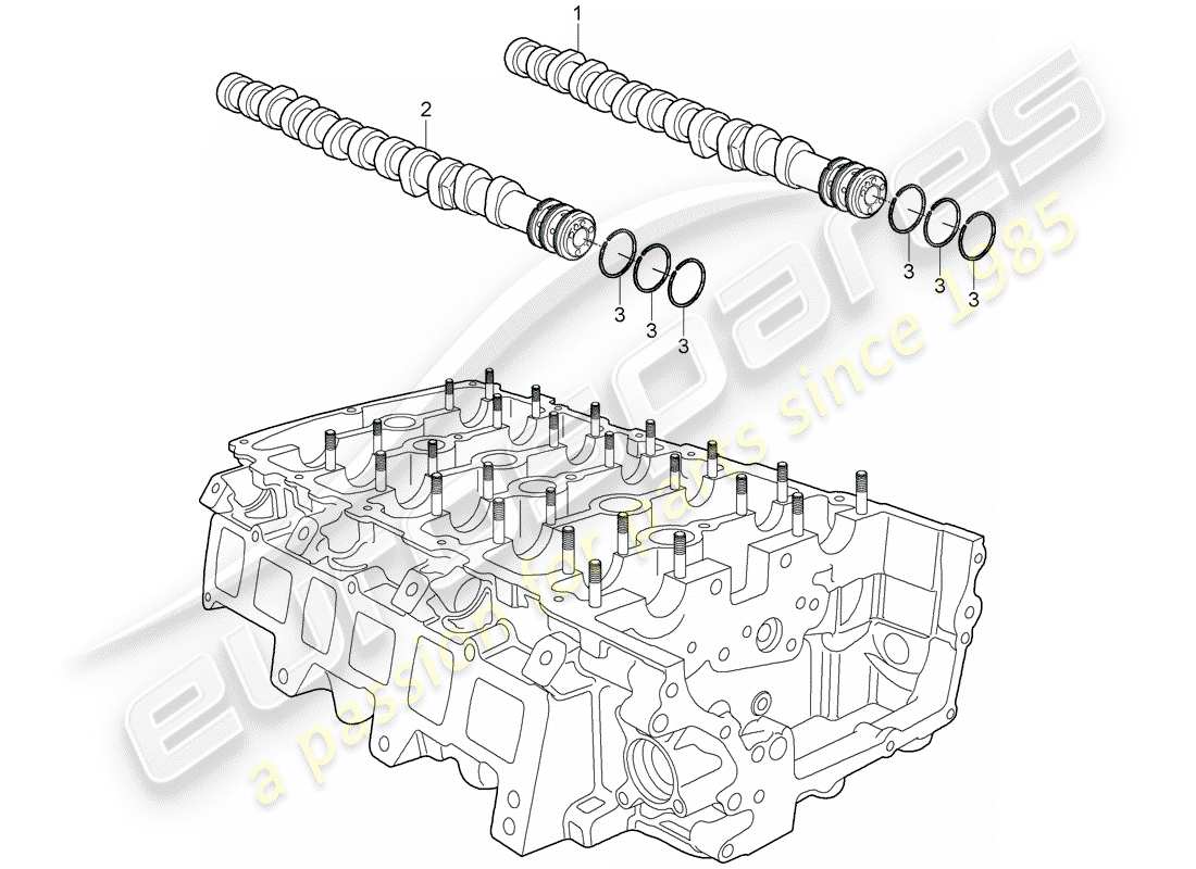 porsche 2007 (cayenne e1 9pa) camshaft part diagram