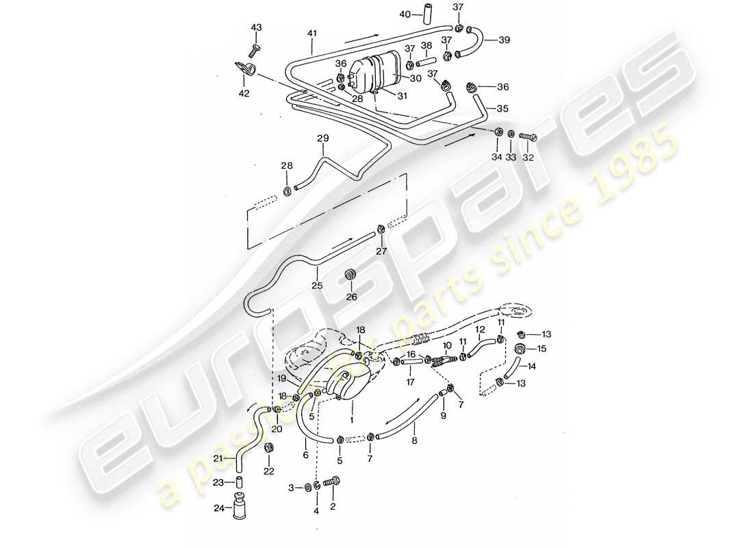 porsche 1977 (911 turbo) tank ventilation - d - mj 1975>> part diagram