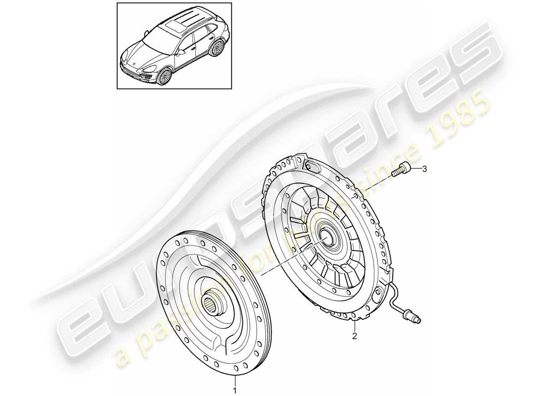 porsche 2013 (cayenne e2 92a) coupling for vehicles with hybrid drive part diagram
