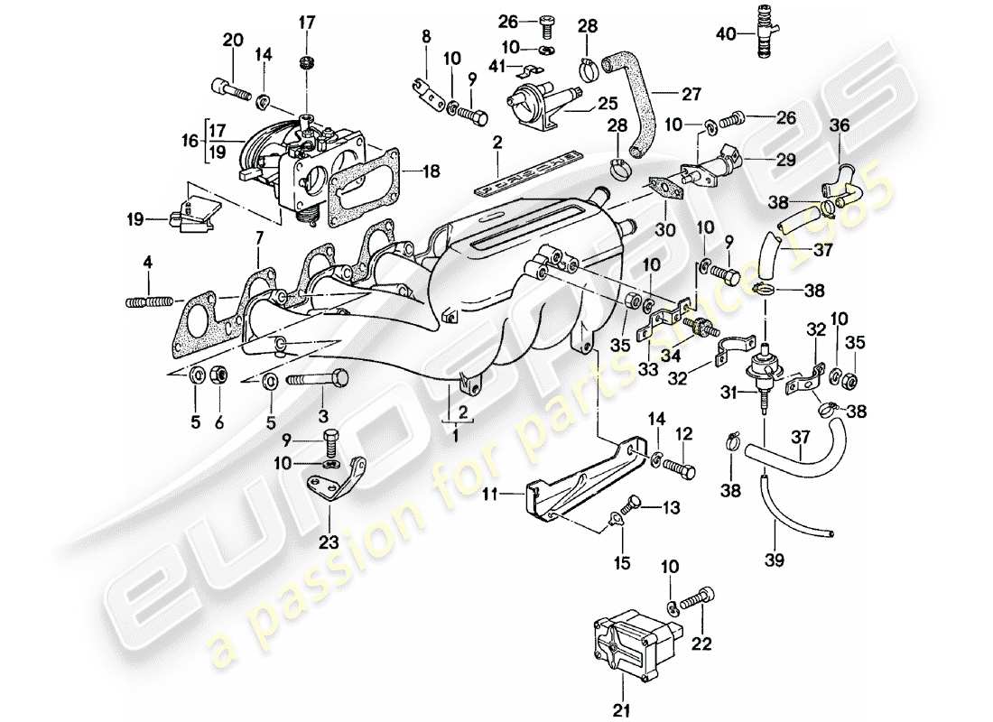 porsche 1980 (924) k-jetronic - 3 parts diagram