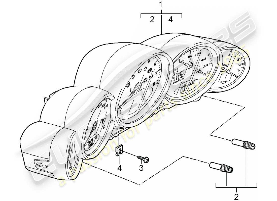 porsche 2010 (997-2) instruments parts diagram