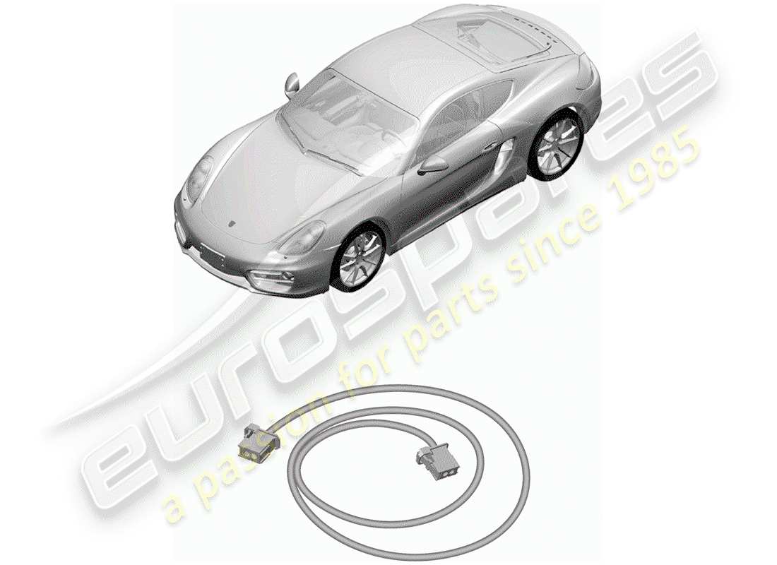 porsche 2016 (981 cayman) fibre optic wave conductor part diagram