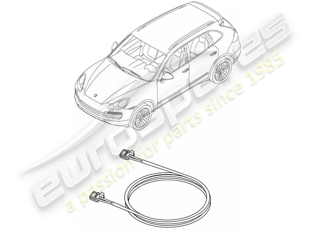 porsche 2014 (cayenne e2 92a) fibre optic wave conductor d >>- mj 2016 part diagram