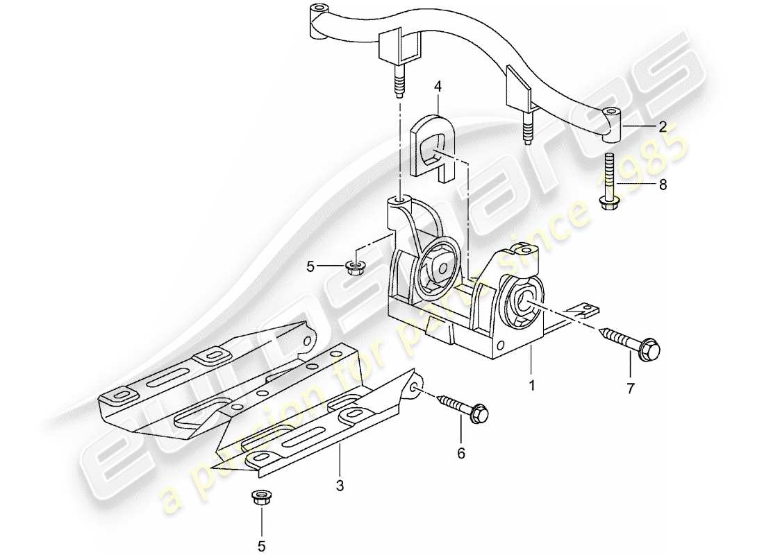 porsche 2001 (996 turbo / gt2) transmission suspension part diagram