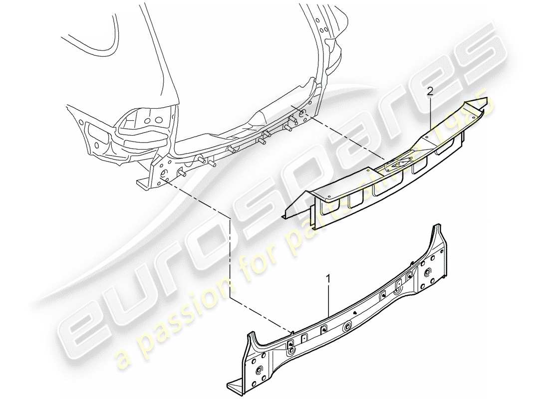 porsche 2017 (cayenne e2 92a) rear end part diagram