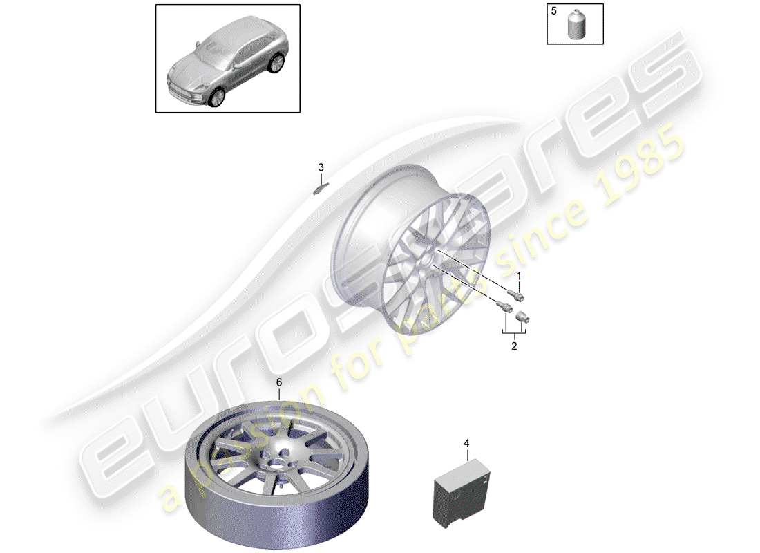 porsche 2020 (macan) individual parts parts diagram