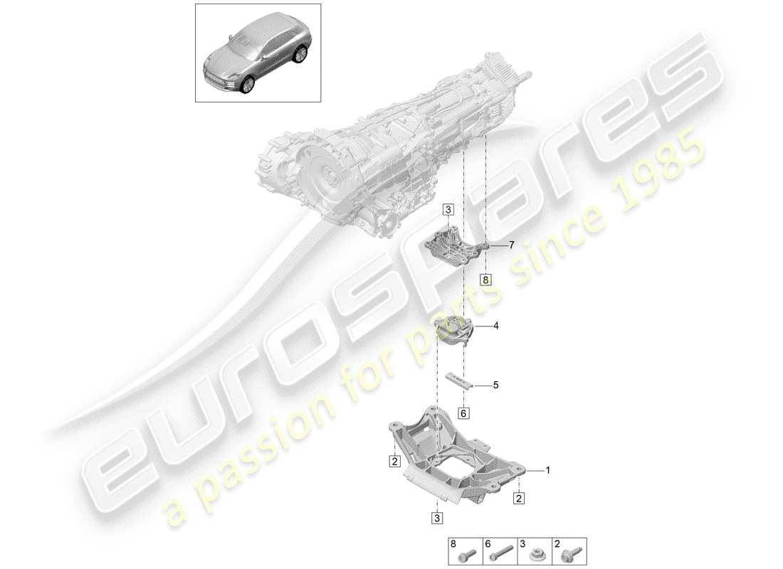 porsche 2020 (macan) transmission carrier parts diagram