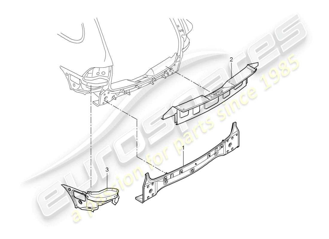 porsche 2010 (cayenne e1 9pa) rear end parts diagram