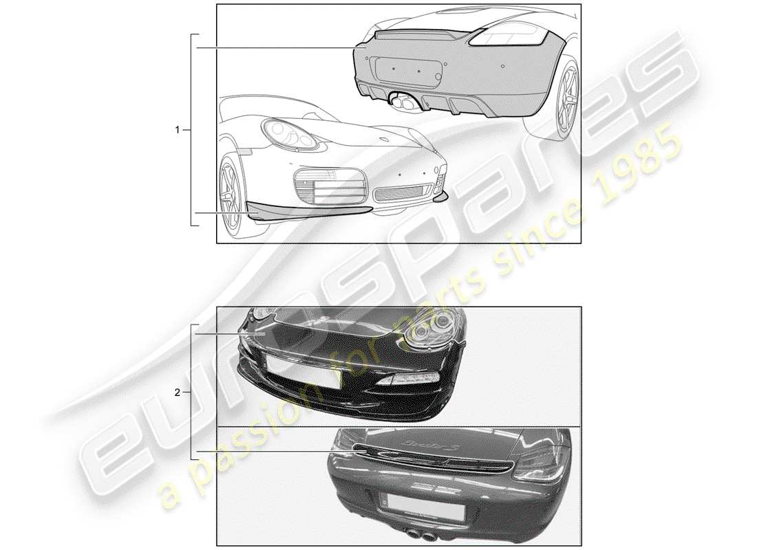 porsche 1986 (tequipment) aerokit parts diagram