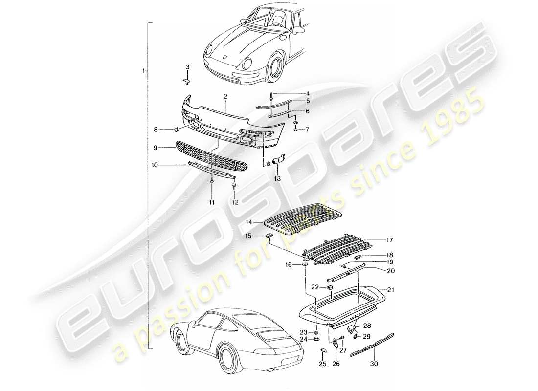 porsche tequipment catalogue (1997) aerokit parts diagram