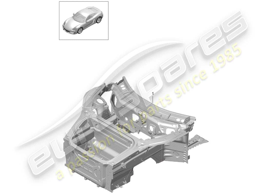 porsche 2016 (981 cayman) front end (complete) part diagram
