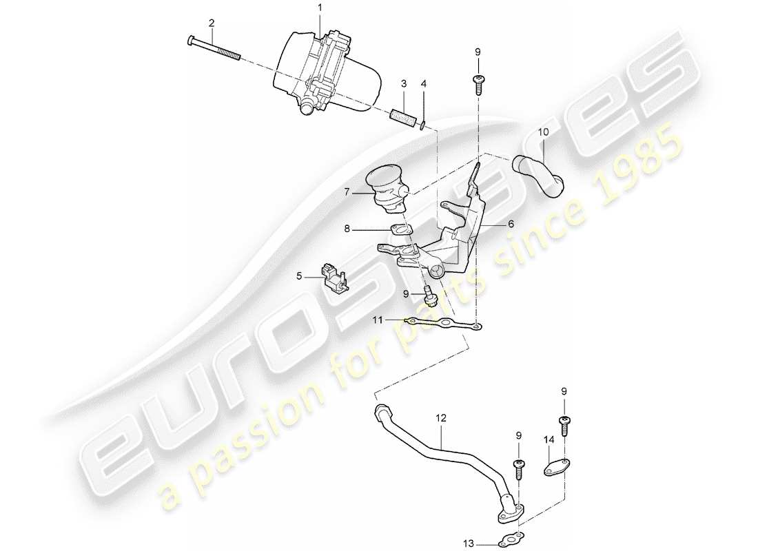porsche 2006 (987 boxster) ventilation component parts diagram
