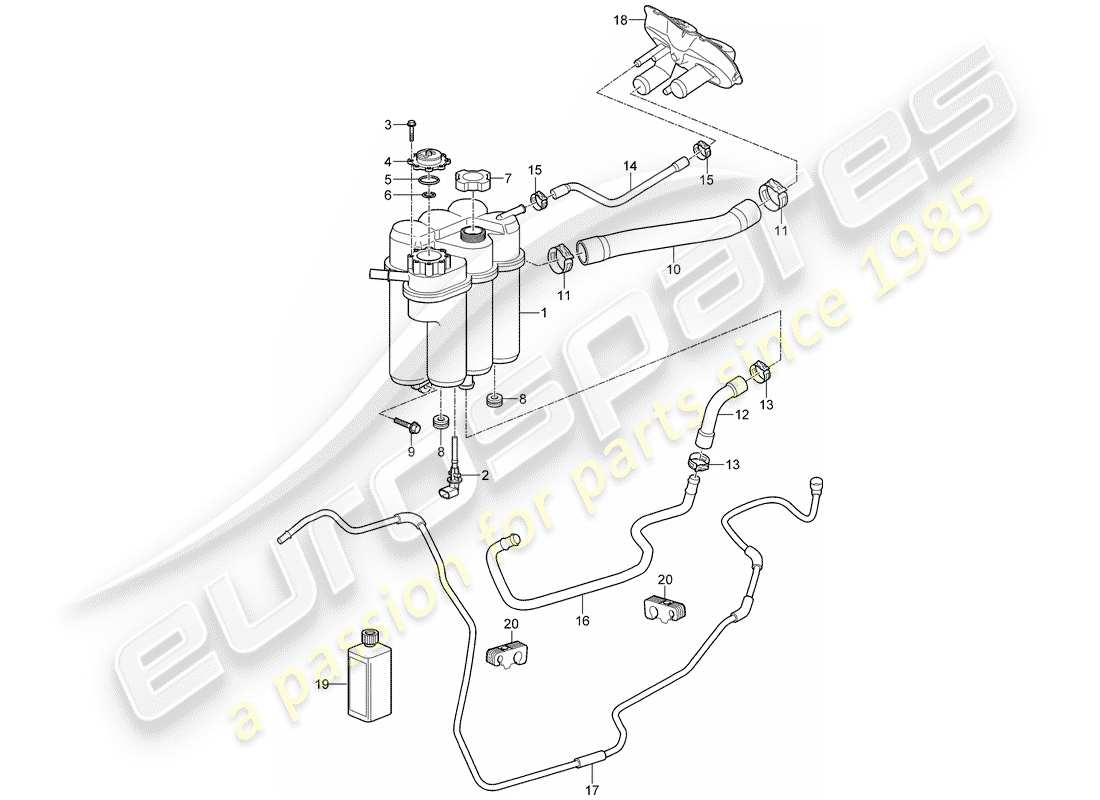 porsche 2007 (987 cayman) coolant cooling system 4 part diagram