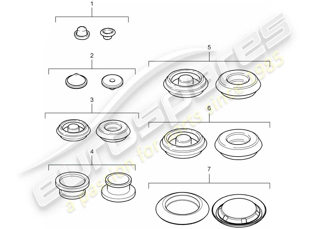 porsche 2010 (987 boxster) bungs parts diagram