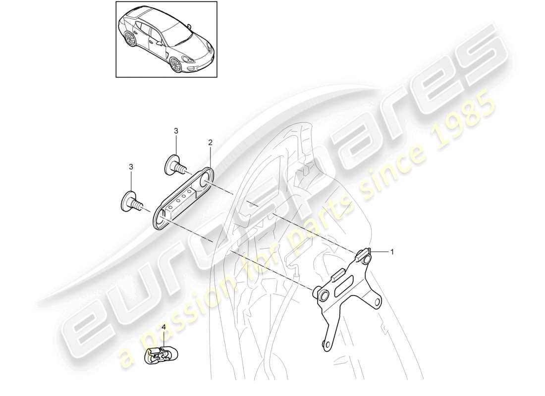 porsche 2016 (panamera 970) lcd screen for vehicles with rear seat entertainment 'rse' fasteners parts diagram