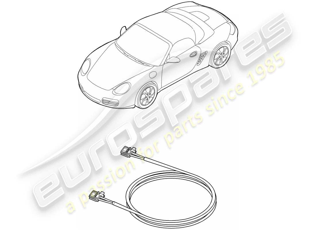 porsche 2005 (987 boxster) fibre optic wave conductor parts diagram