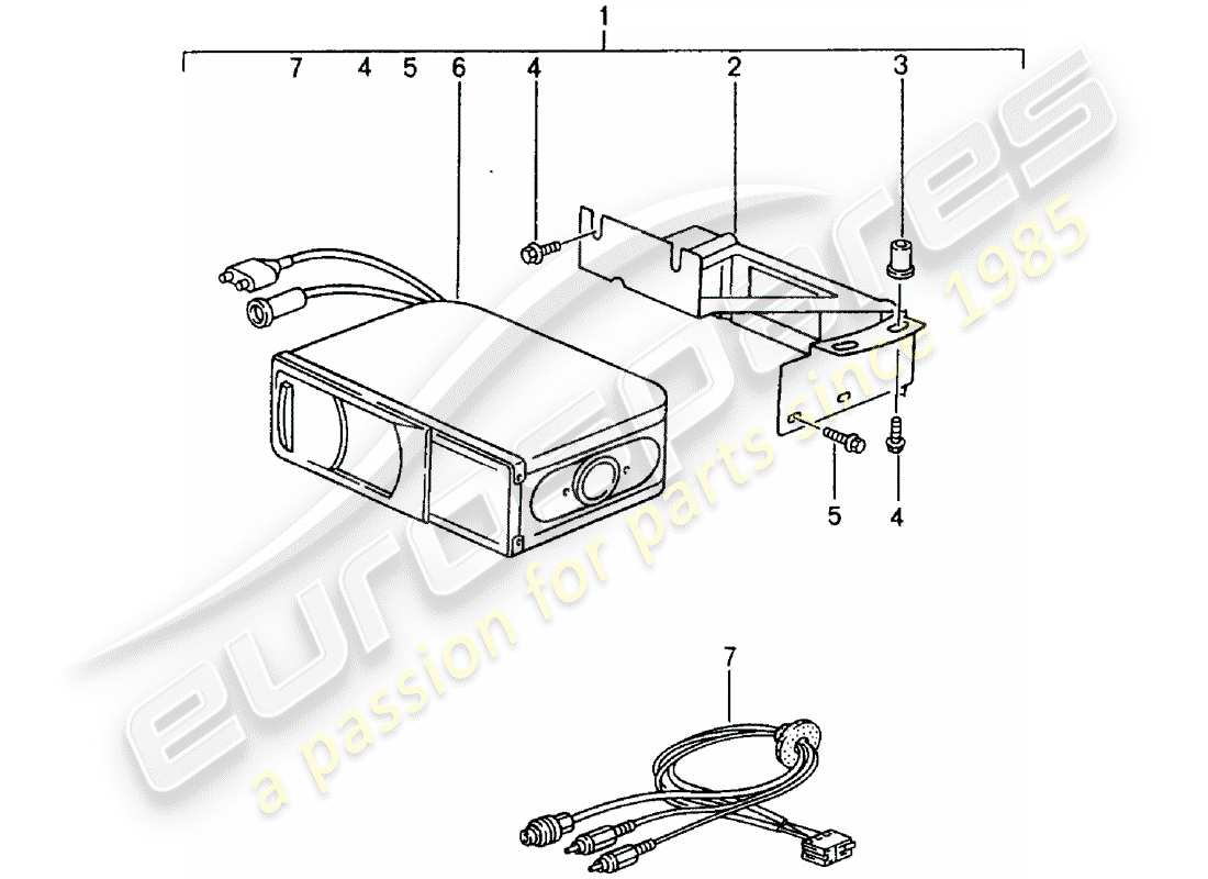 porsche 1998 (tequipment) cd-changer parts diagram