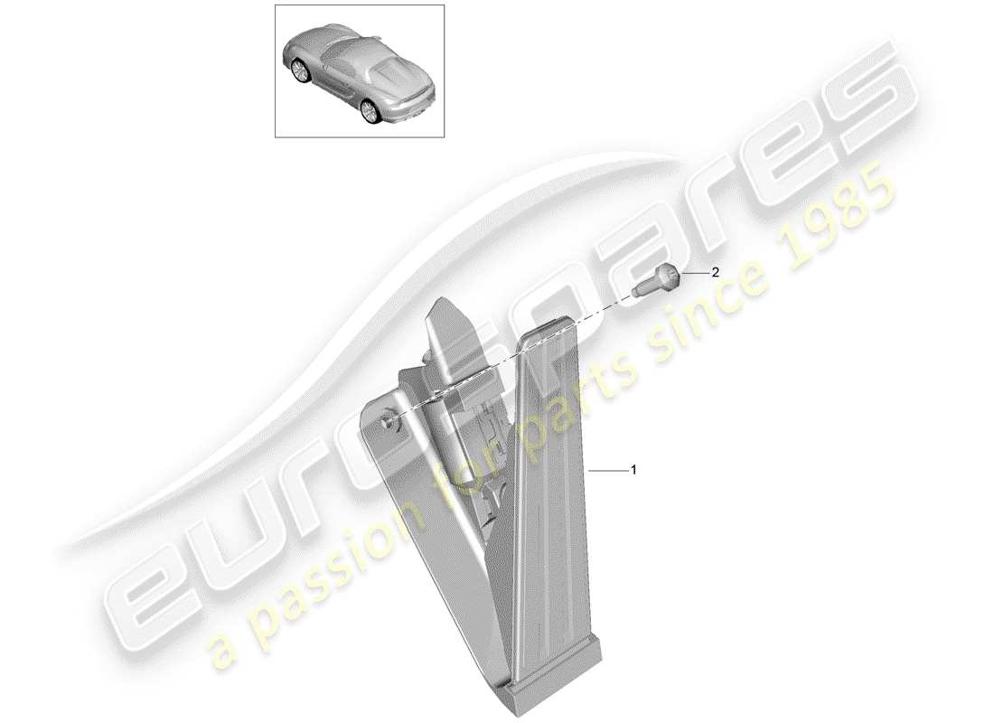 porsche 2016 (981 boxster spyder) accelerator pedal parts diagram