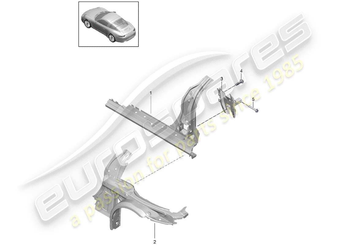 porsche 2016 (991-1) side part inner parts diagram