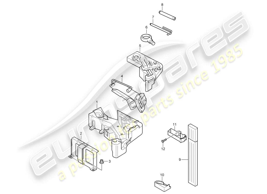 porsche 2009 (cayenne e1 9pa) tool jack parts diagram