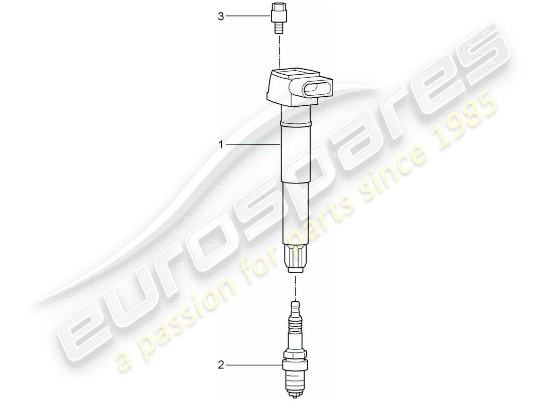 porsche 2007 (cayenne e1 9pa) ignition system part diagram