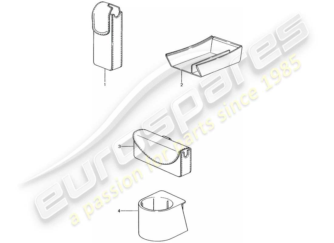 porsche tequipment catalogue (2002) stowage box parts diagram