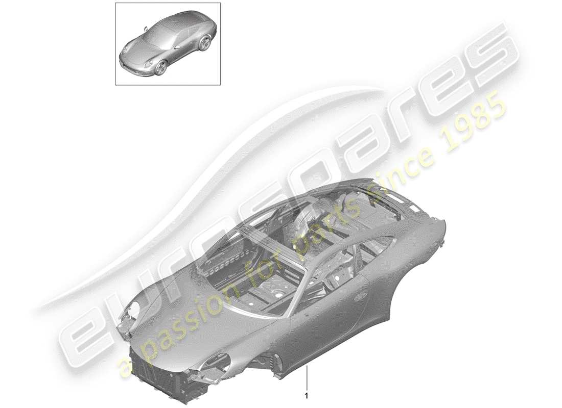 porsche 2016 (991-1) car body parts diagram