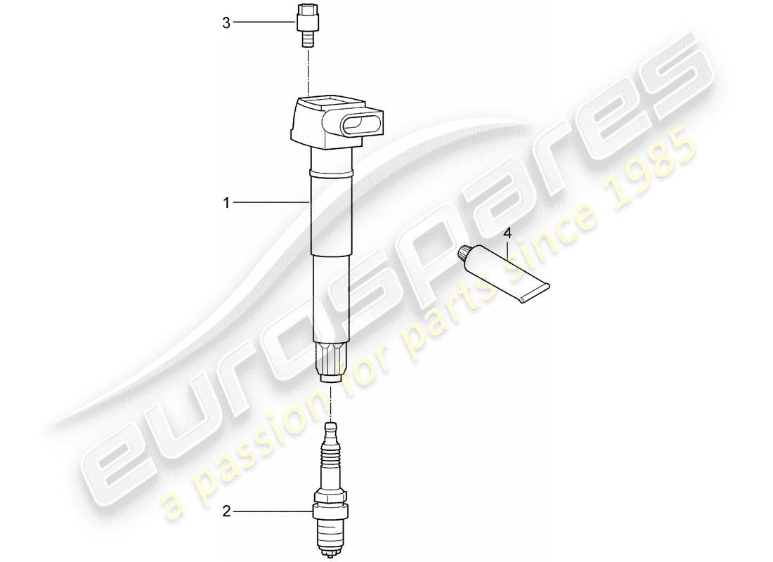 porsche 2010 (panamera 970) ignition system part diagram