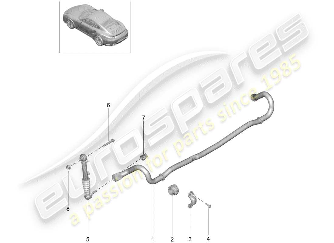porsche 2015 (991-1 turbo) anti-roll bar pdcc d - mj 2017>> part diagram