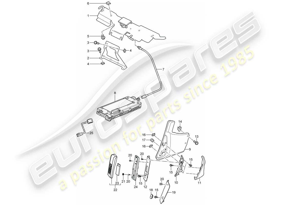 porsche 2012 (997-2) telephone parts diagram