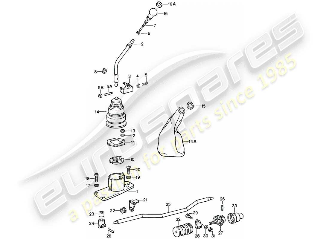 porsche 1989 (911) transmission control - d >> - mj 1988 part diagram
