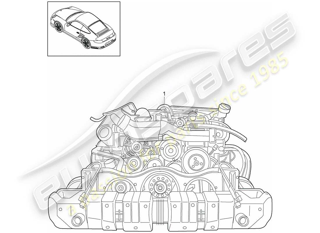 porsche 2013 (997-2 turbo / gt2 rs) replacement engine parts diagram