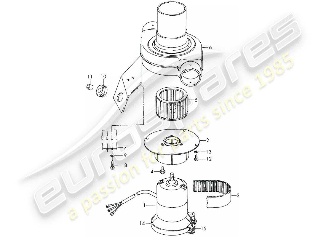 porsche 1965 (911/912) repair material - fan - d >> - mj 1968 part diagram