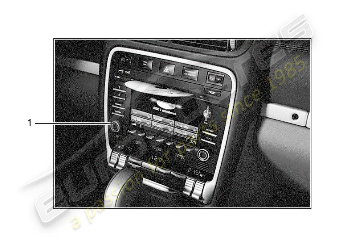 porsche 2005 (tequipment cayenne) navigation system parts diagram