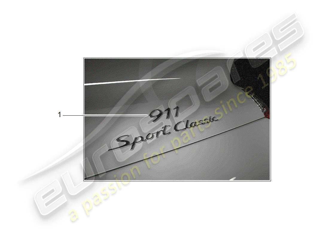 porsche 1999 (tequipment) inscription parts diagram