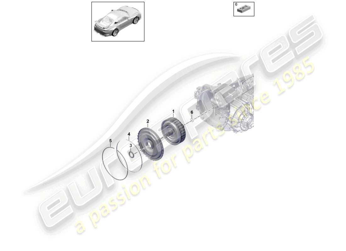 porsche 2014 (991-1 r/gt3/rs) - pdk - gearbox clutch for dual clutch gearbox part diagram