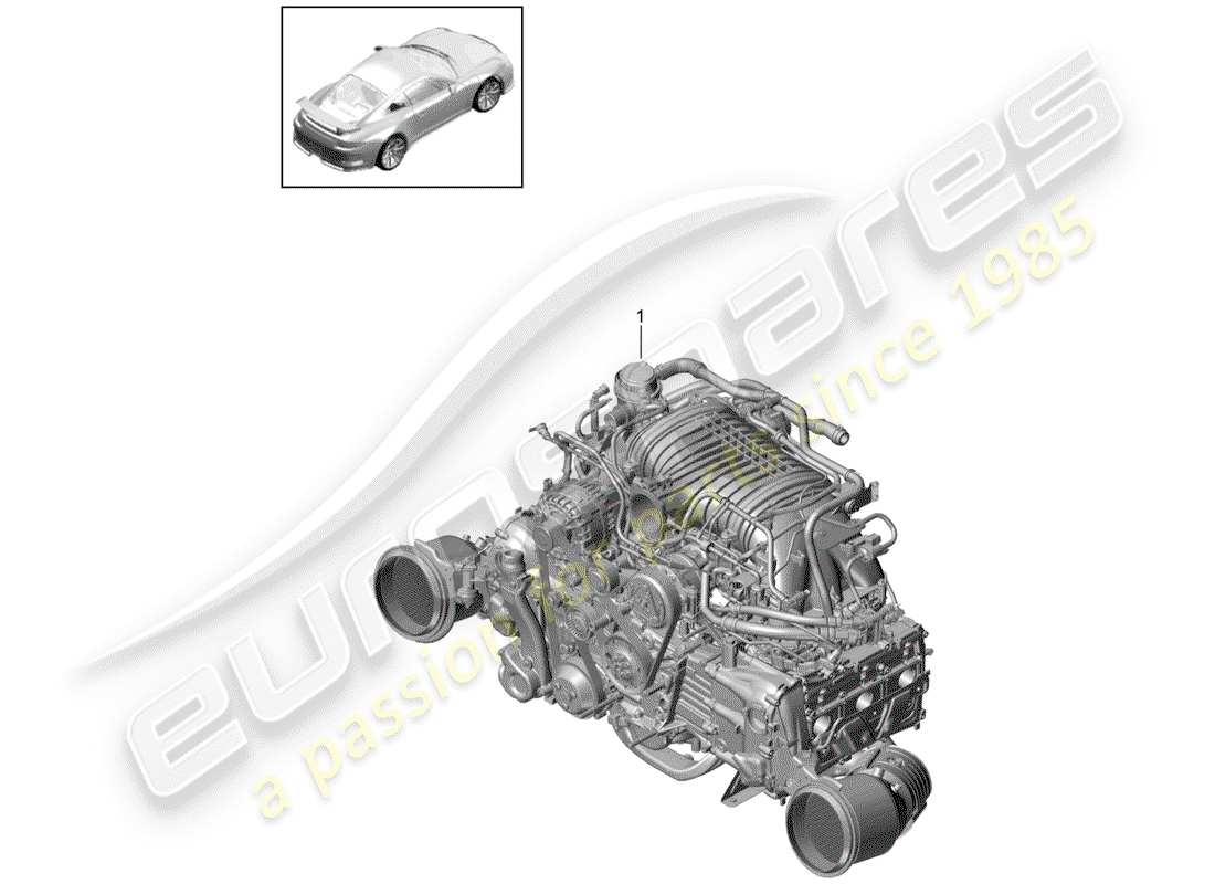 porsche 2016 (991-1 r/gt3/rs) replacement engine gt3 rs speedster part diagram